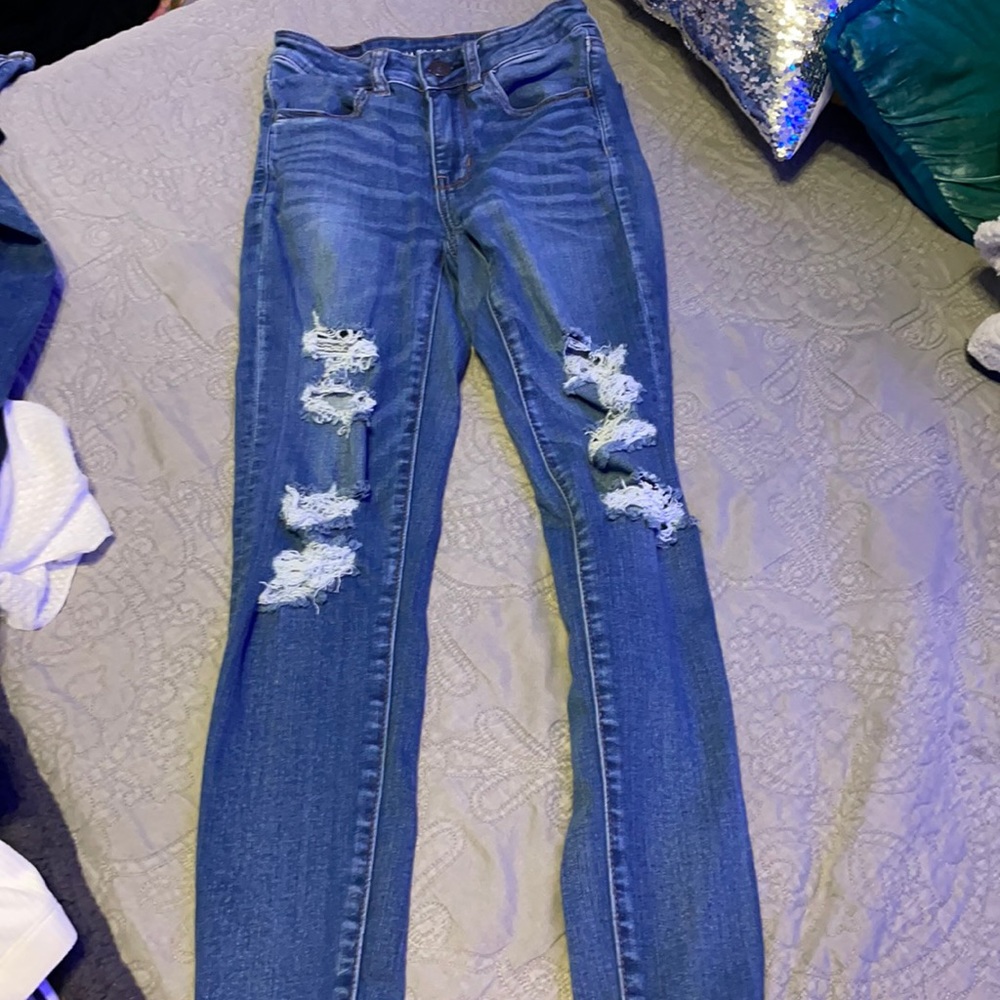 High Rise super stretch Jeans American Eagle Size2